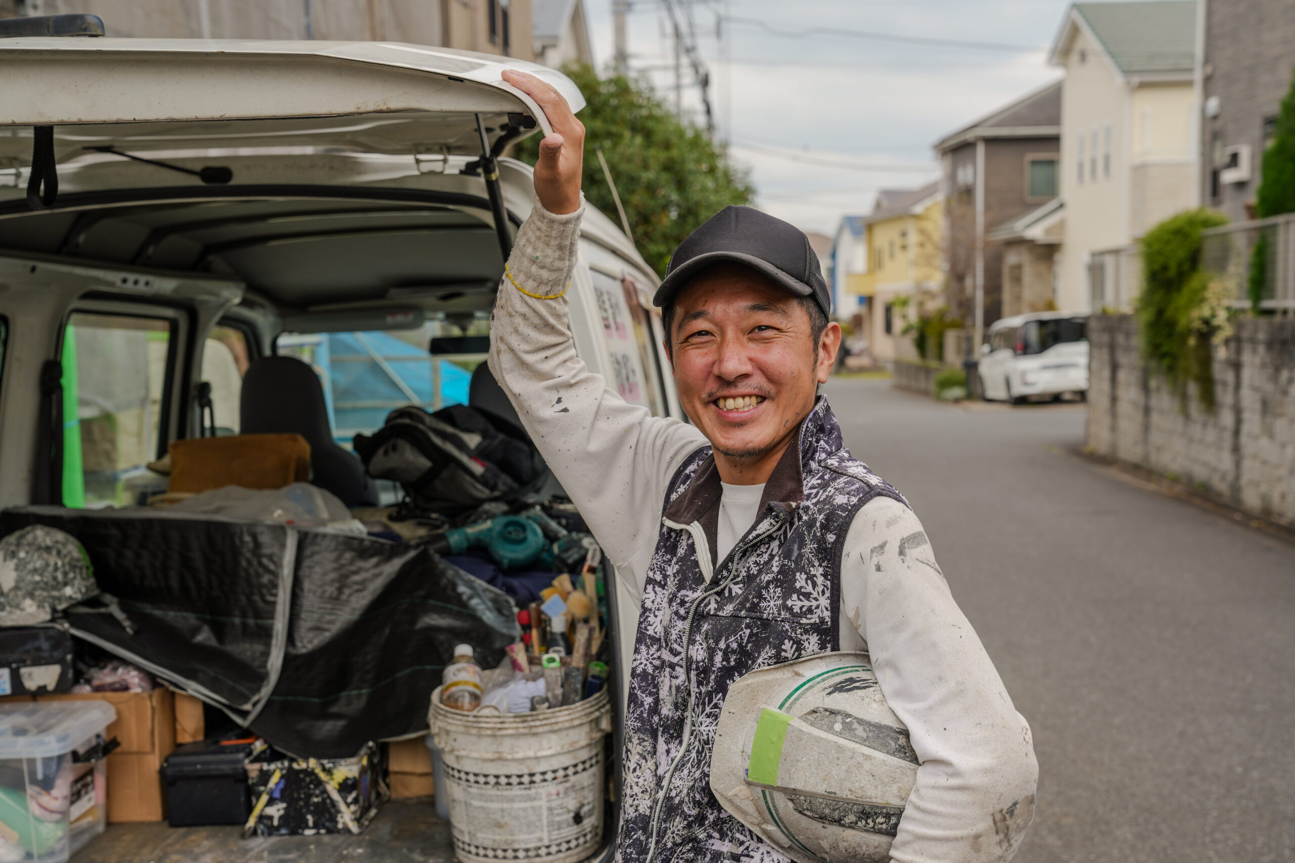 笑顔の現場スタッフ